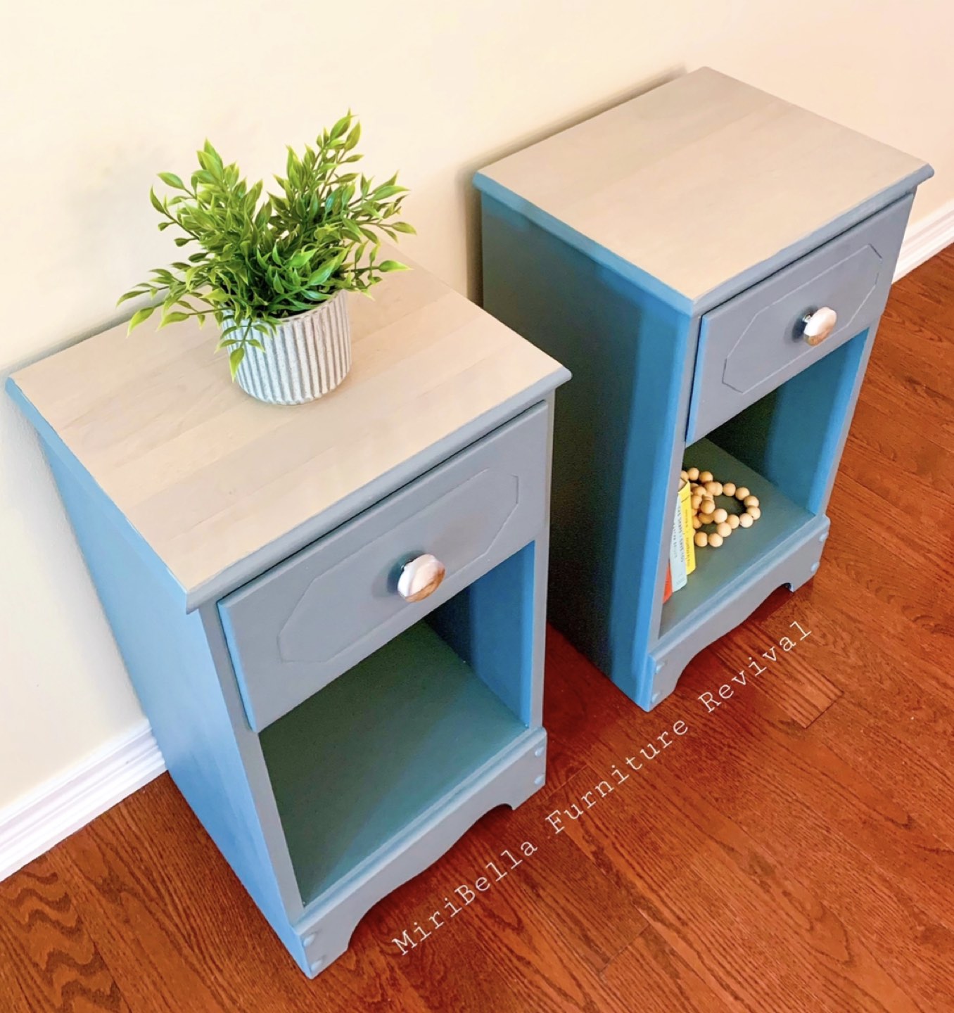 Pair of Solid Wood Nightstands - photo 2