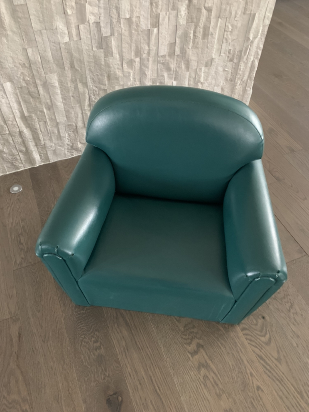 Children’s Faux leather armchair forest green image indicator(2)