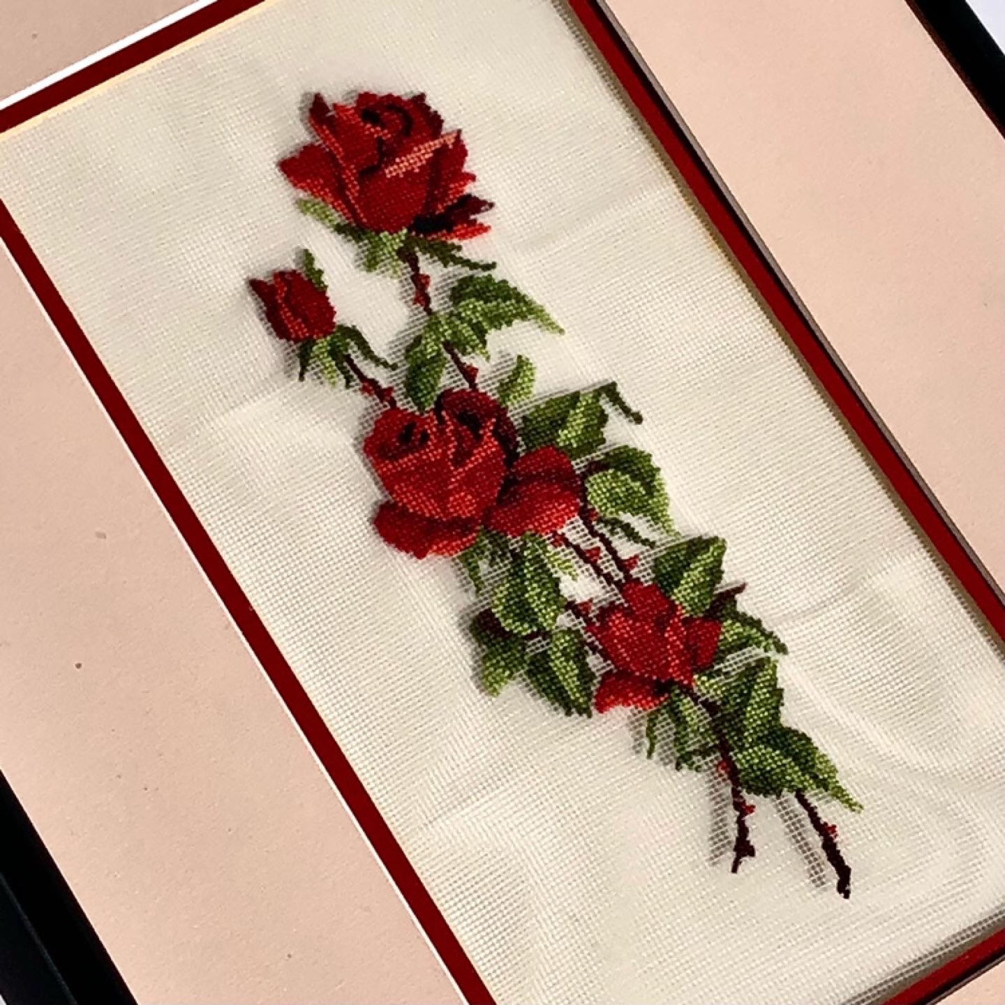 Beautiful Vintage Rose Needlepoint - photo 2