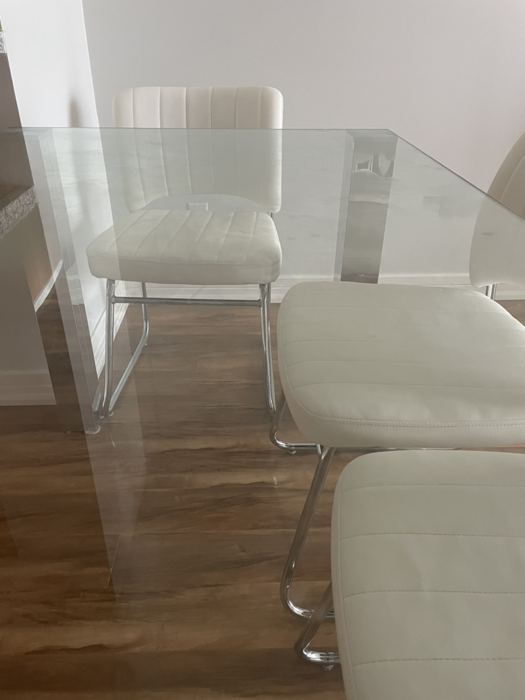 Structube Glass & Stainless Steel Dining Table image indicator(5)