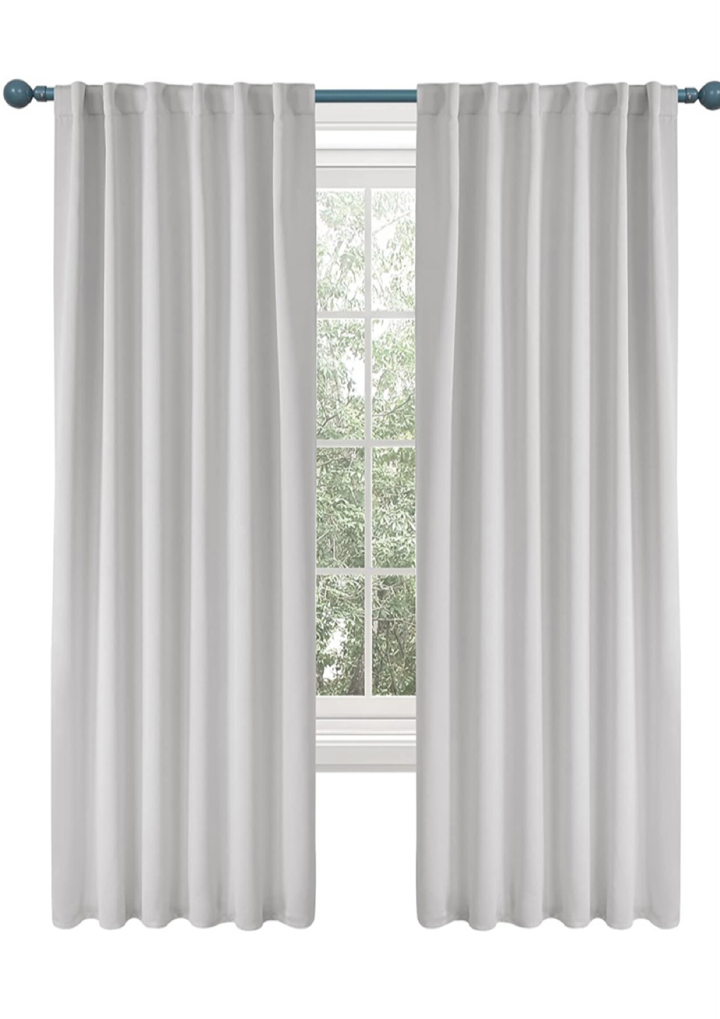 Thermal Insulated Blackout Curtains, 52x84” Grey, 2 Panels thumbnail