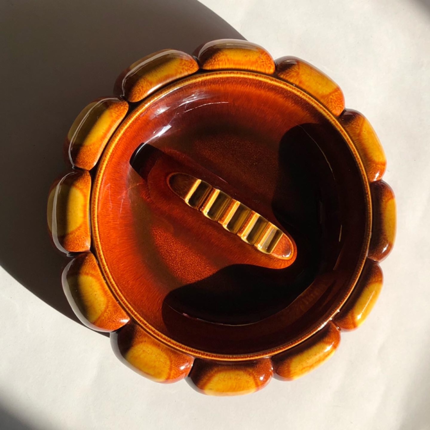 Huge Vintage MCM Ashtray