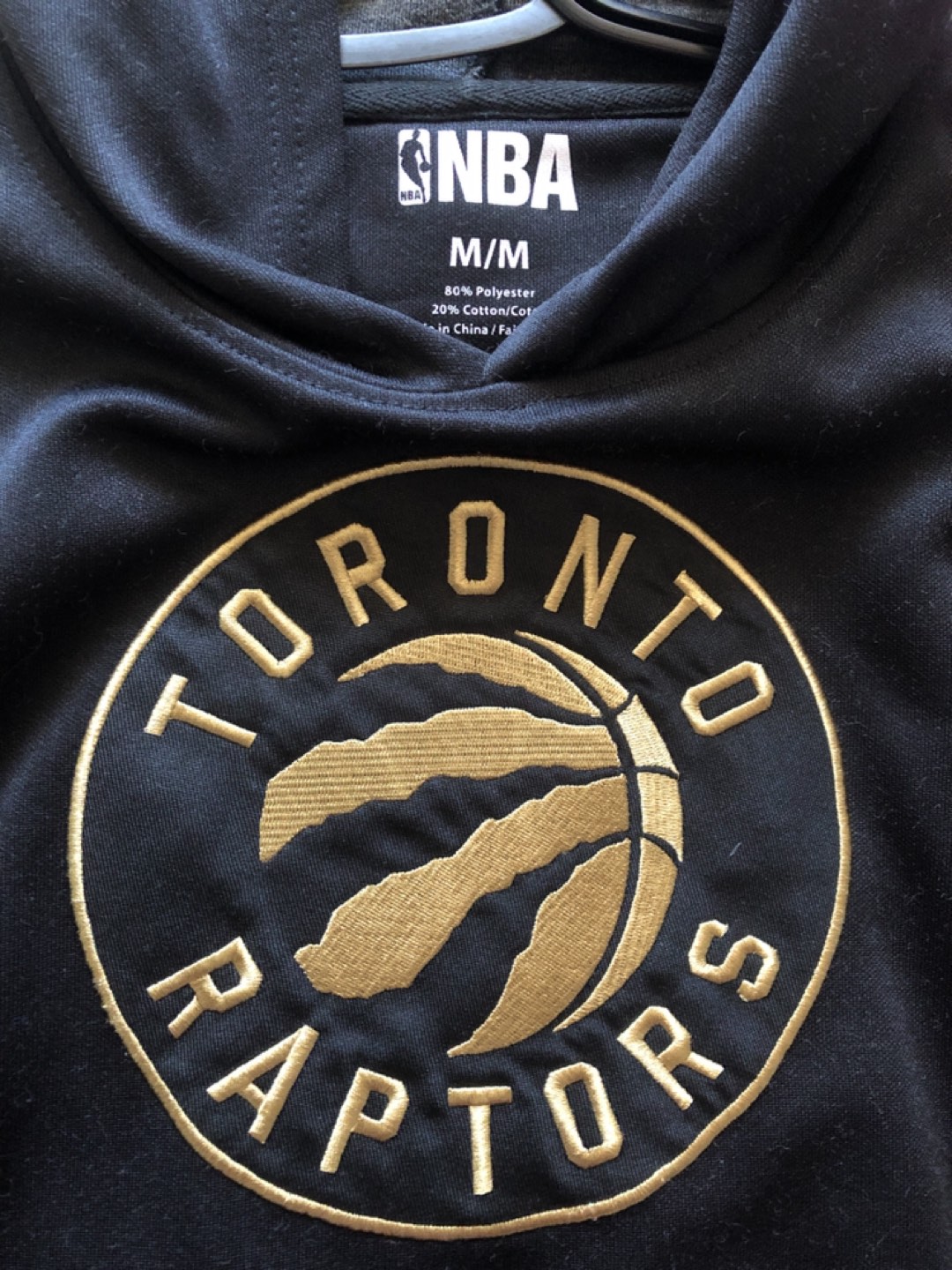 Toronto Raptors NBA black and gold hoodie image indicator(2)
