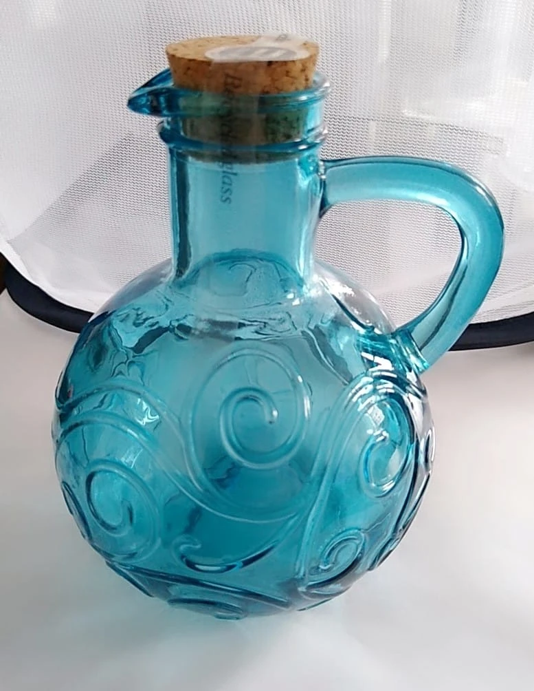 Vintage Blue Glass Bottle