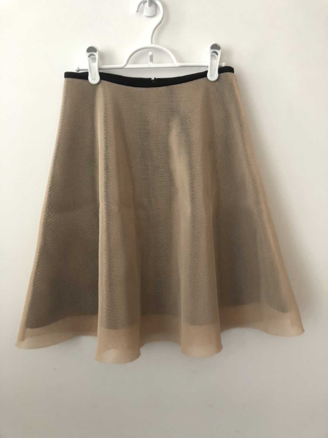 Topshop nude mesh skirt thumbnail