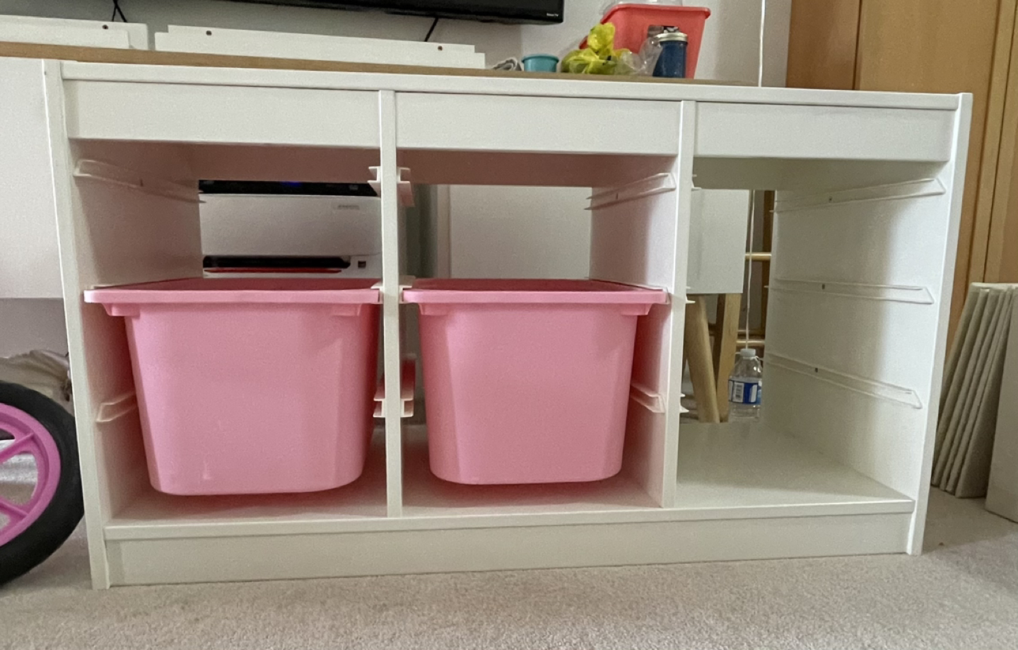 Ikea Trofast plus two bins