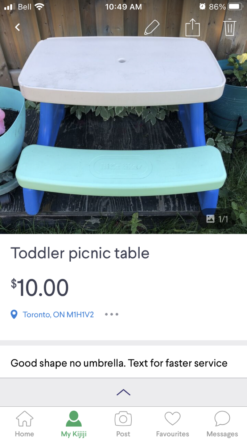 Picnic kids table thumbnail