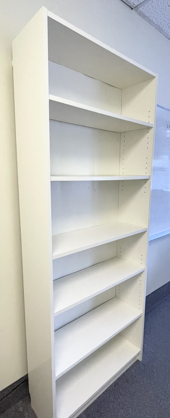 White bookshelf 31 1/2” W x 11”D x 79”H - photo 2