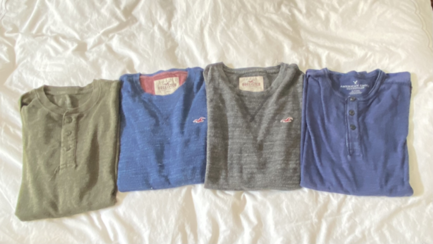 Mens long sleeve tops x4 (size XS) thumbnail