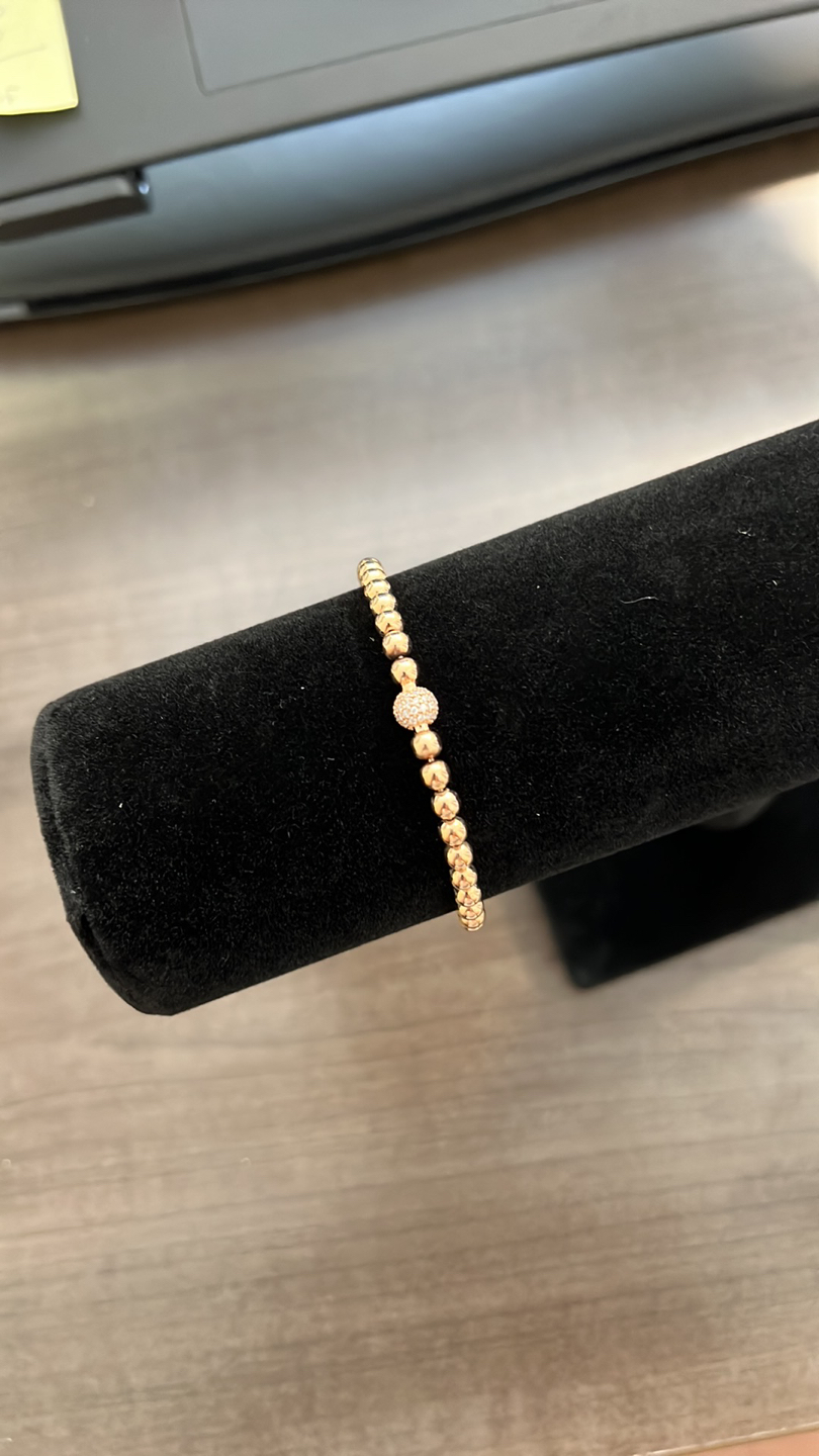 Pandora - Rose Gold Bead & Pave bracelet - photo 3