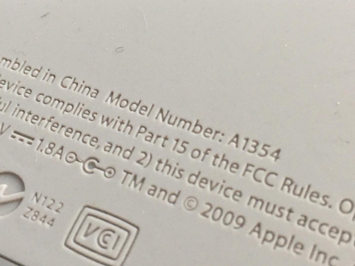 Apple AirPort Extreme 802.11n Wi-Fi Model A1354 image indicator(4)