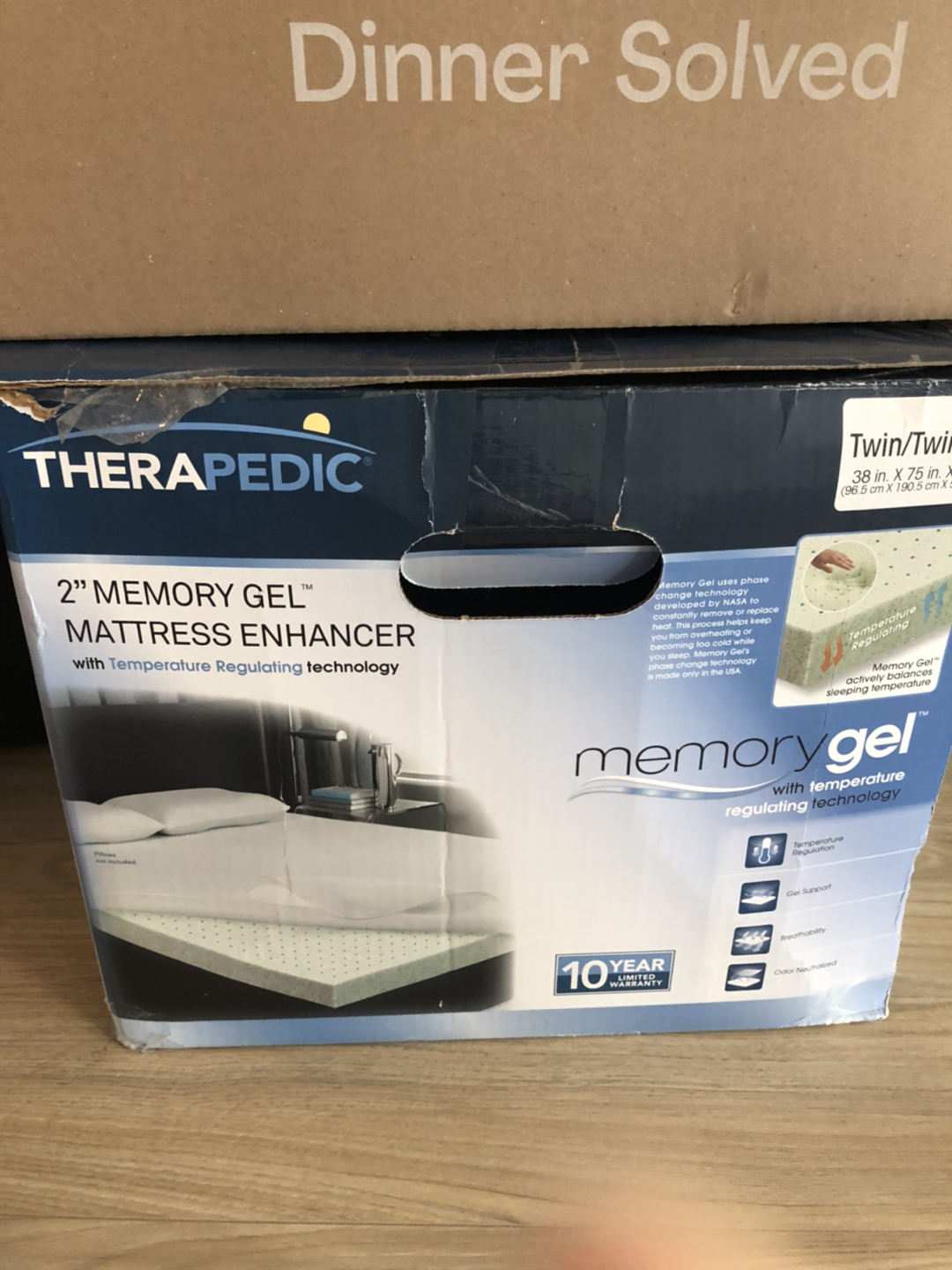 Therapedic 2 memory gel mattress enhancer twin / Twin XL - photo 3