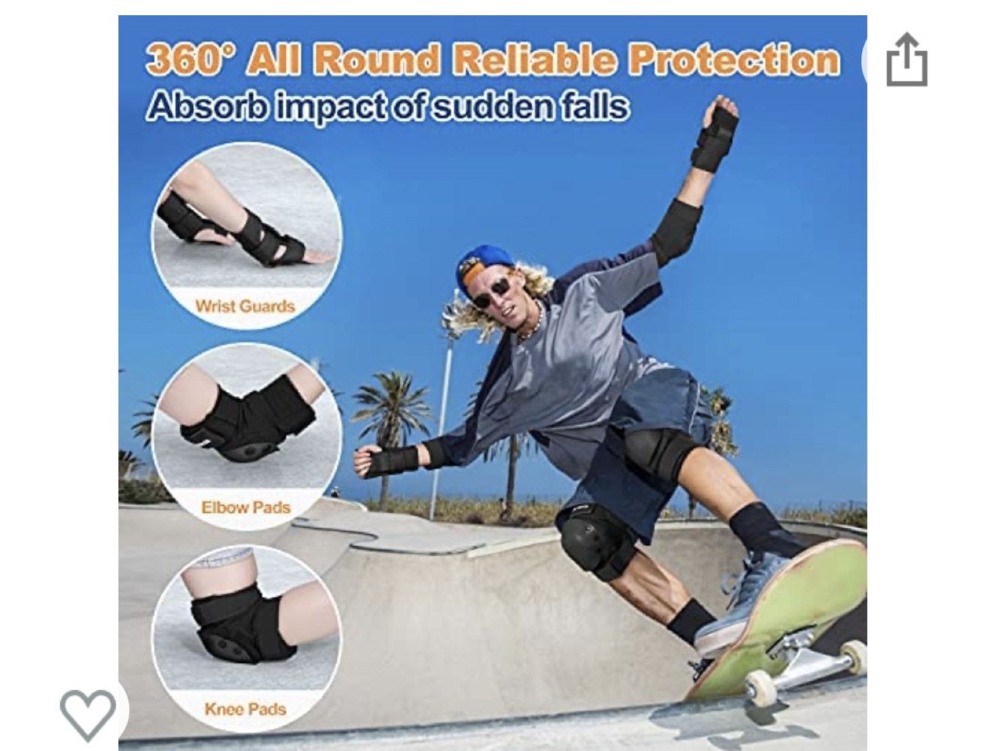 Skateboard Elbow pads knee (new) - photo 2