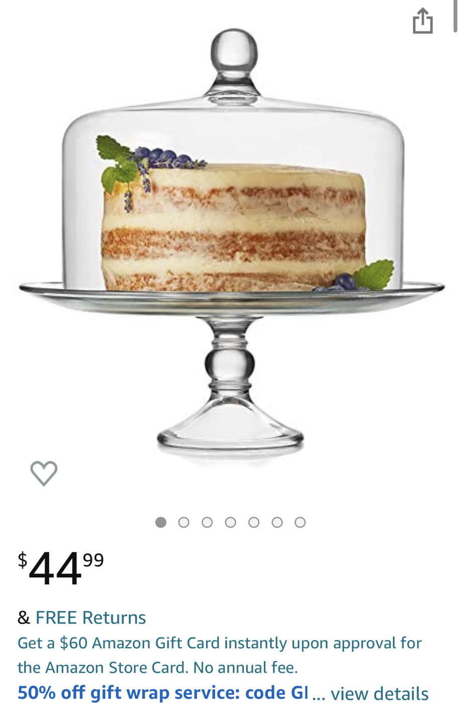 Glass cake stand