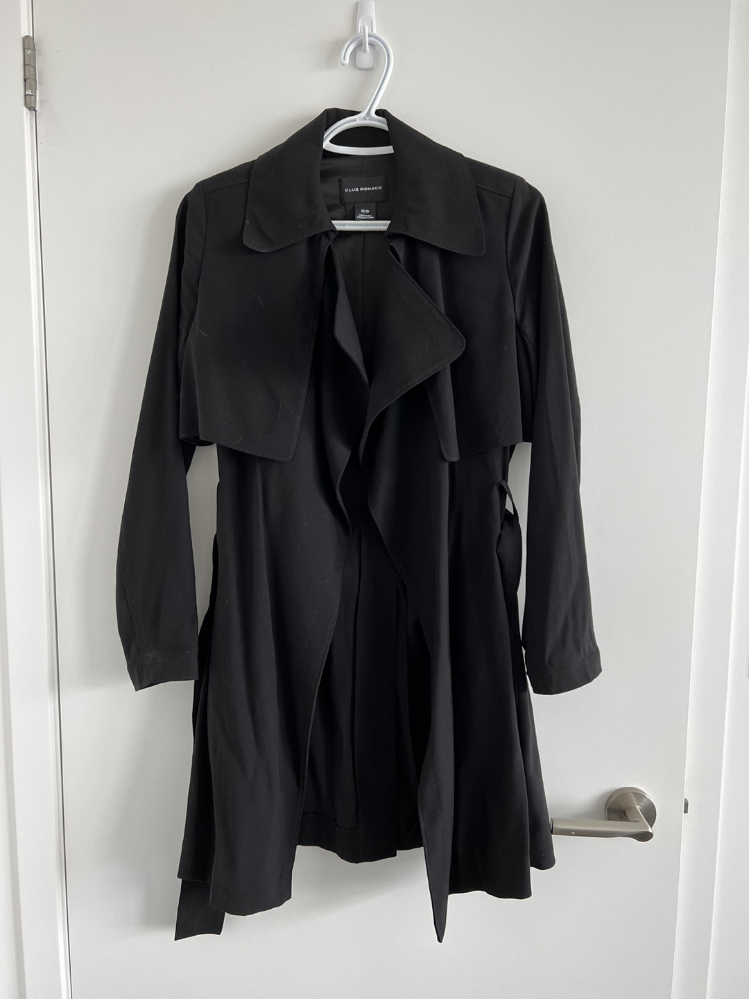 New Club Monaco black trench coat thumbnail
