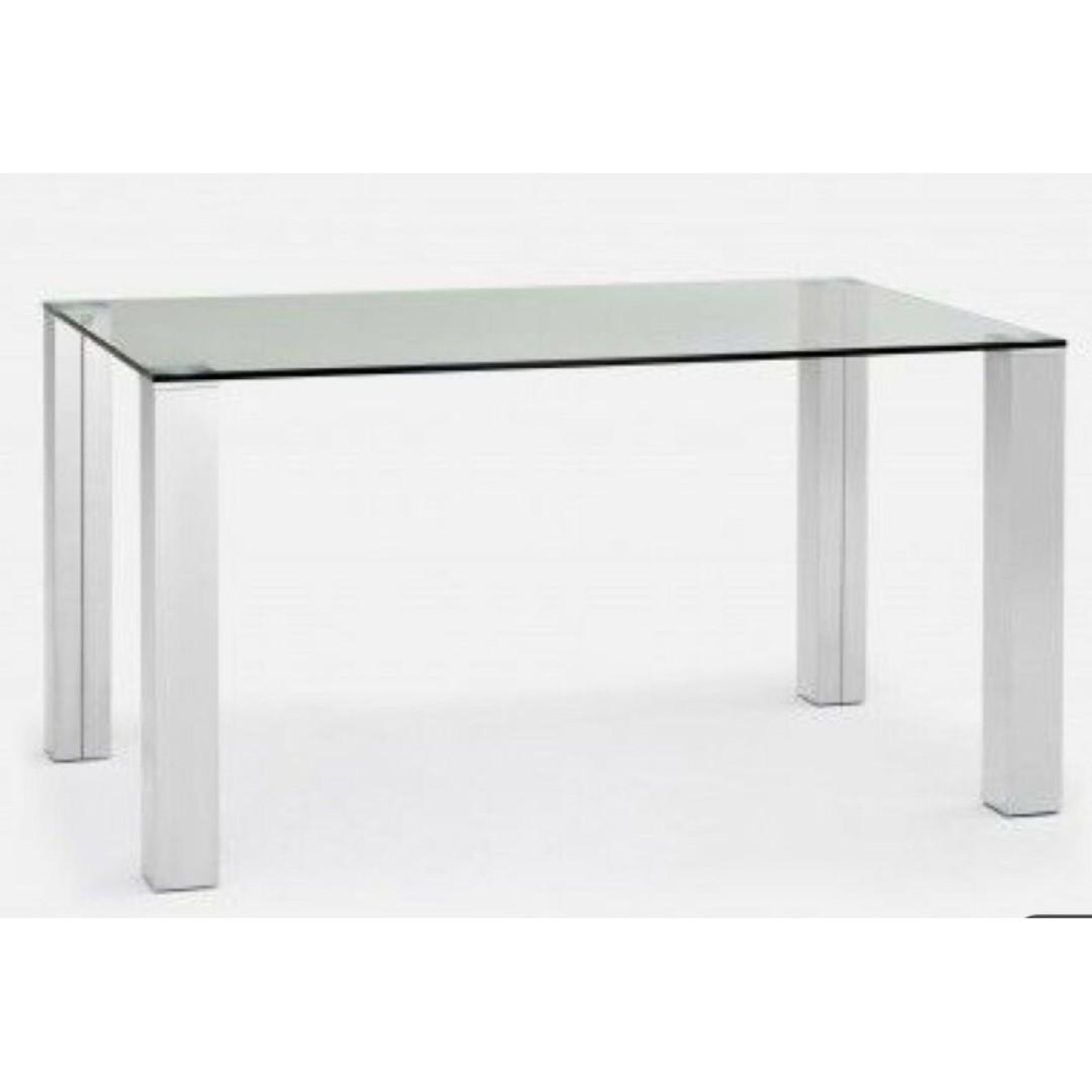 Structube Glass & Stainless Steel Dining Table image indicator(2)