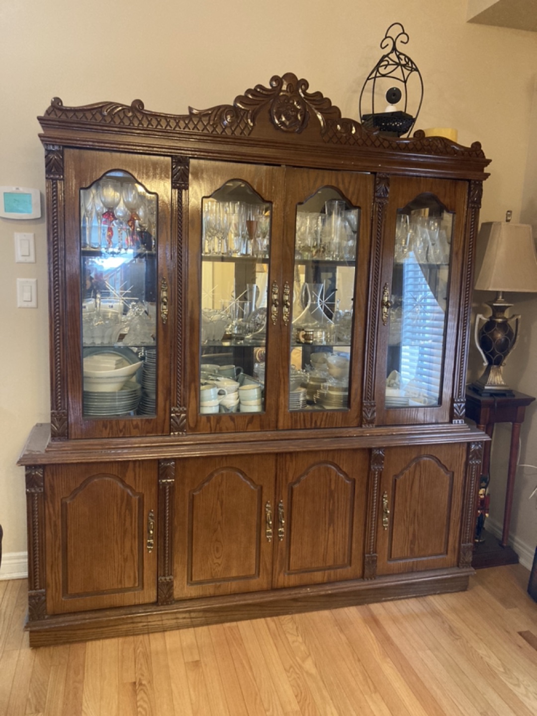 Beautiful Antique Dining Room Hutch image indicator(2)