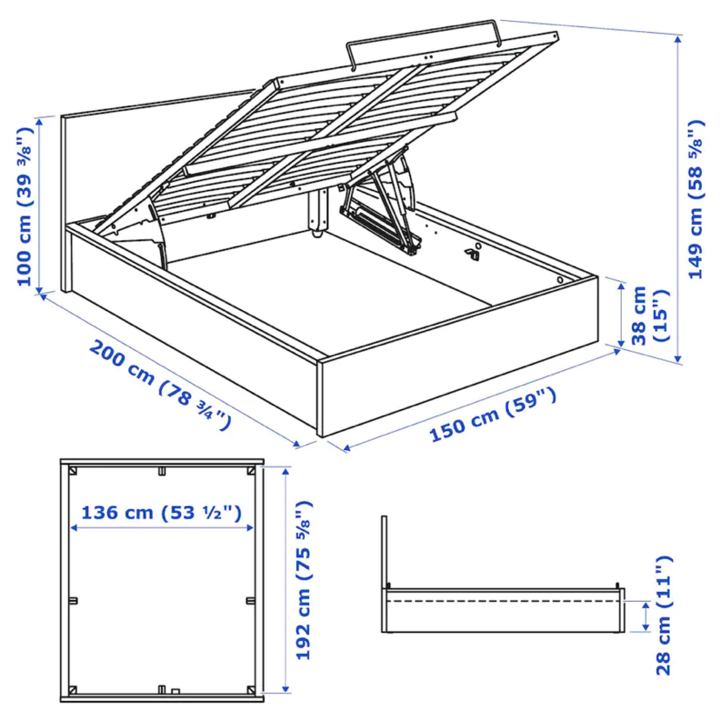 Ikea Malm storage bed - photo 2