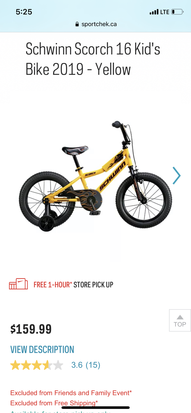Schwinn 16” kids bike