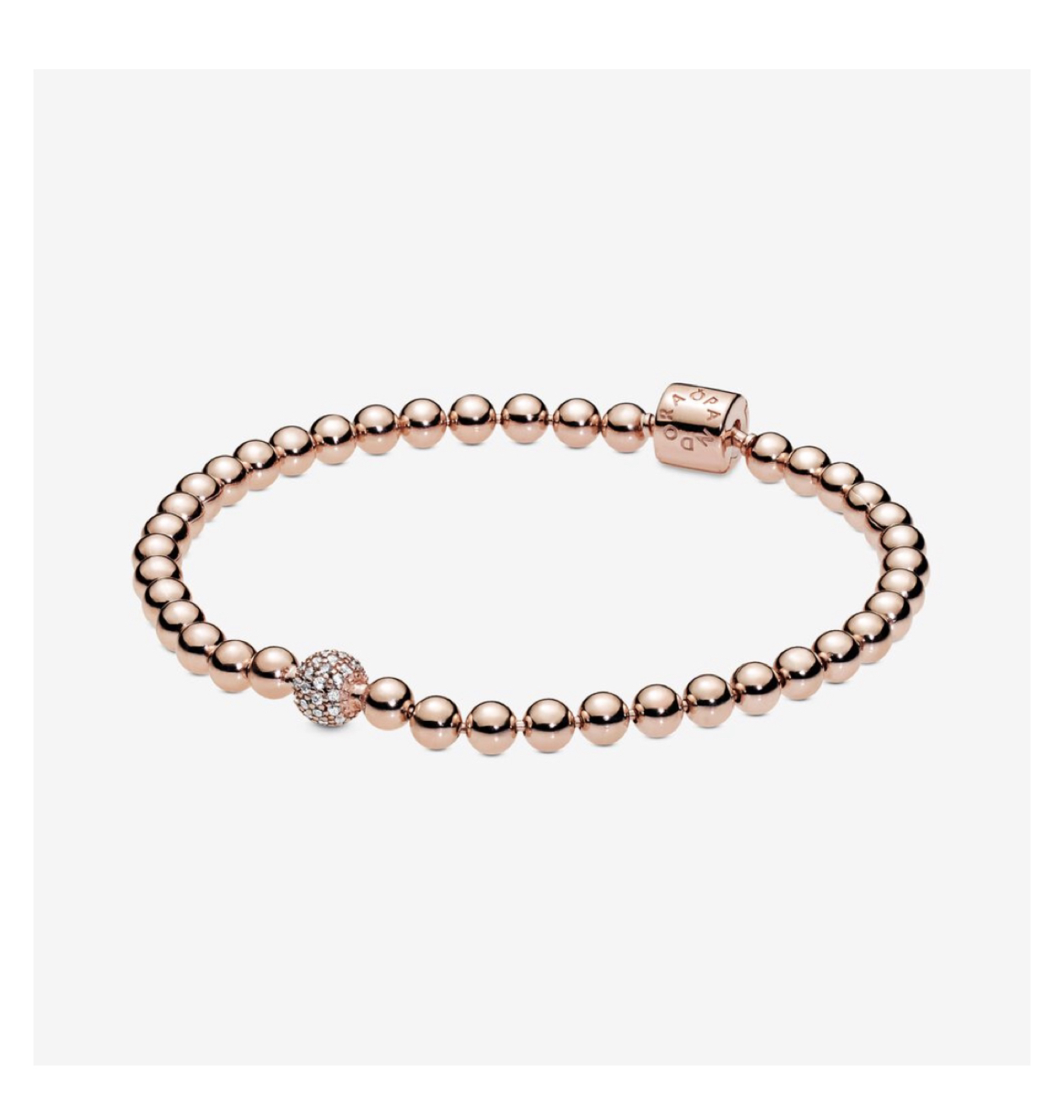 Pandora - Rose Gold Bead & Pave bracelet