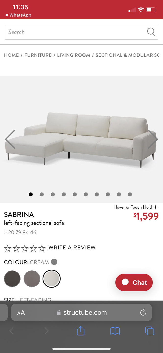 Moving Sale- Creme Sectional Sofa - photo 4