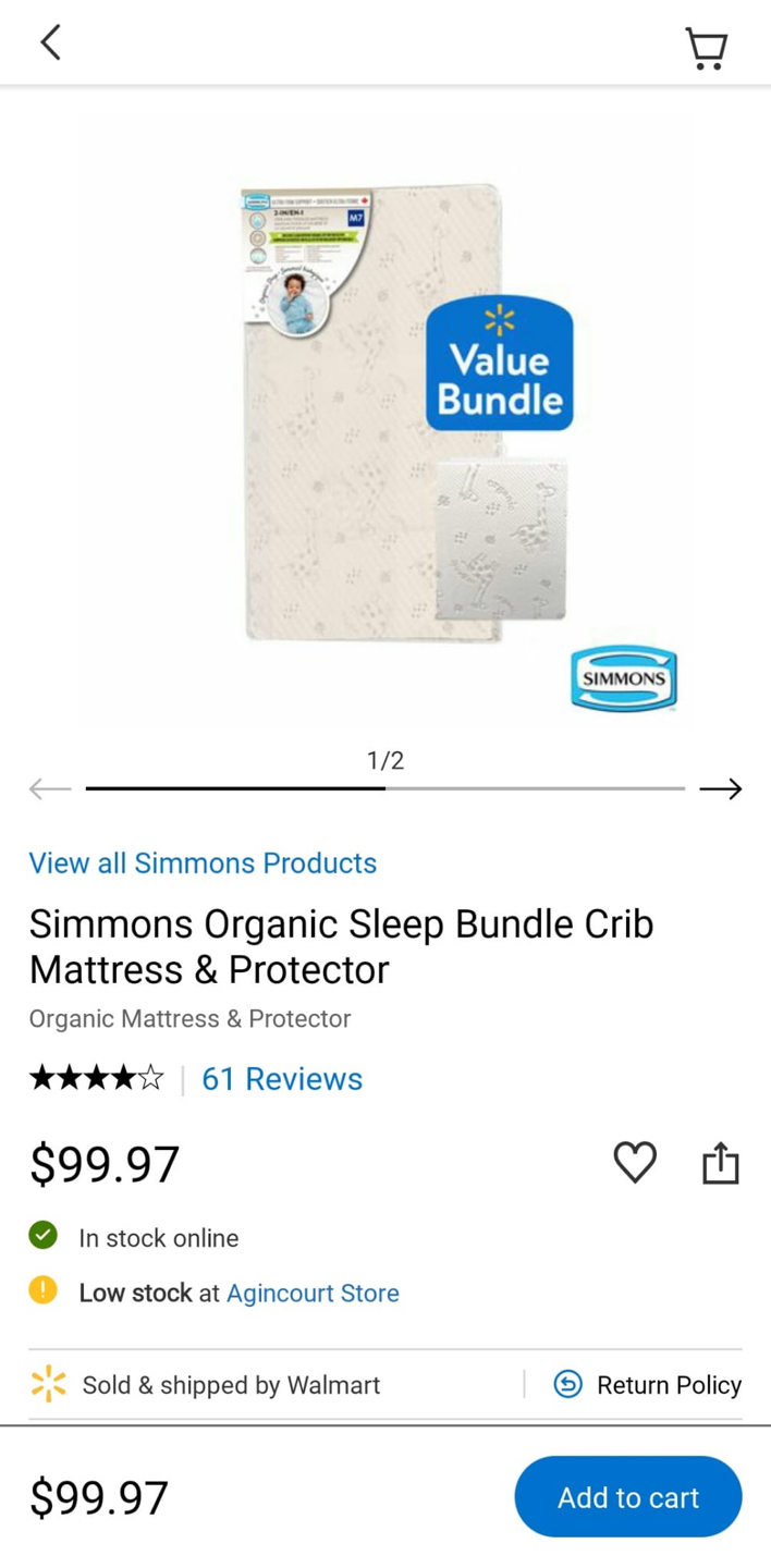 Crib with mattress - photo 2