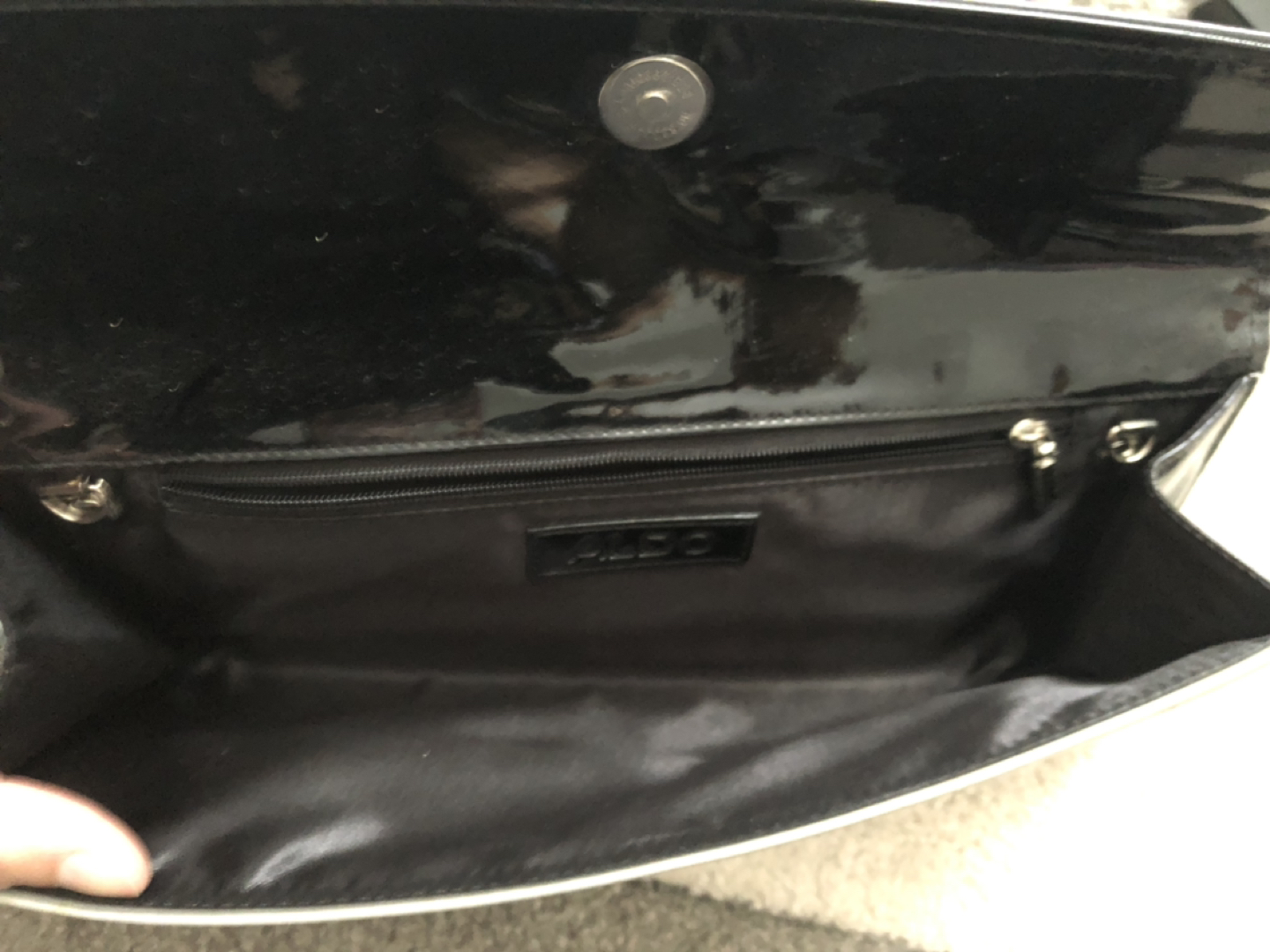 ALDO black-grey ombre naimo flap evening clutch - photo 2