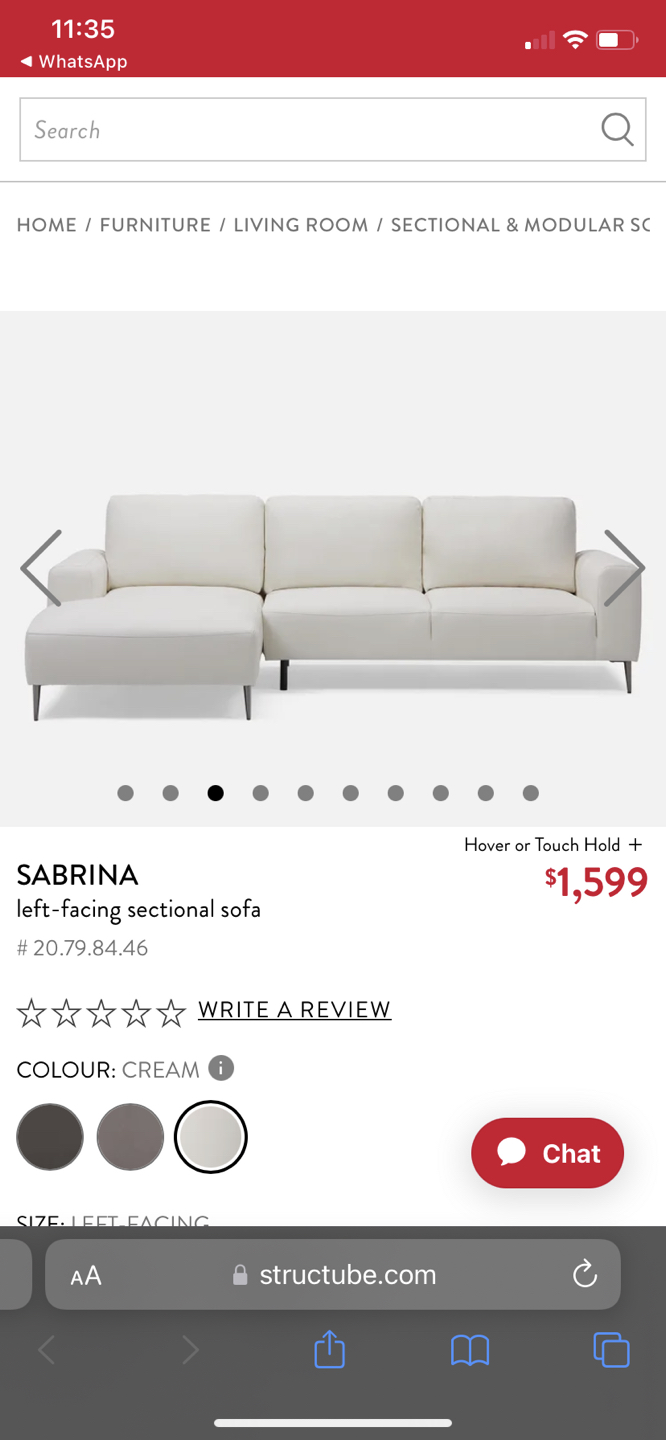 Moving Sale- Creme Sectional Sofa - photo 5