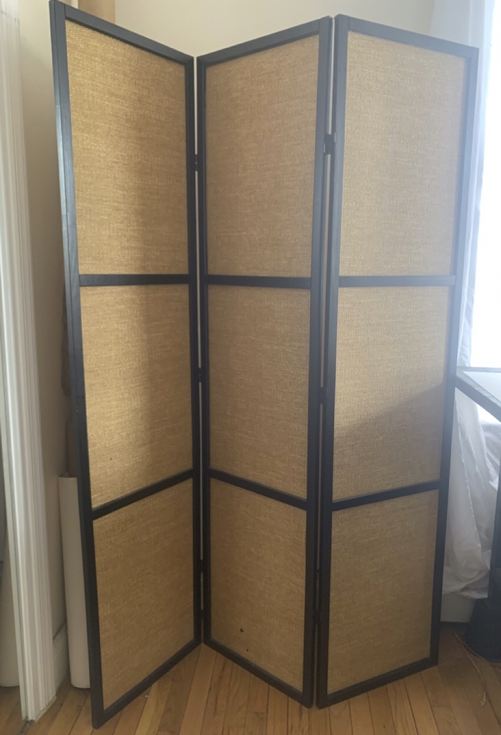 Haiku wood and bamboo screen