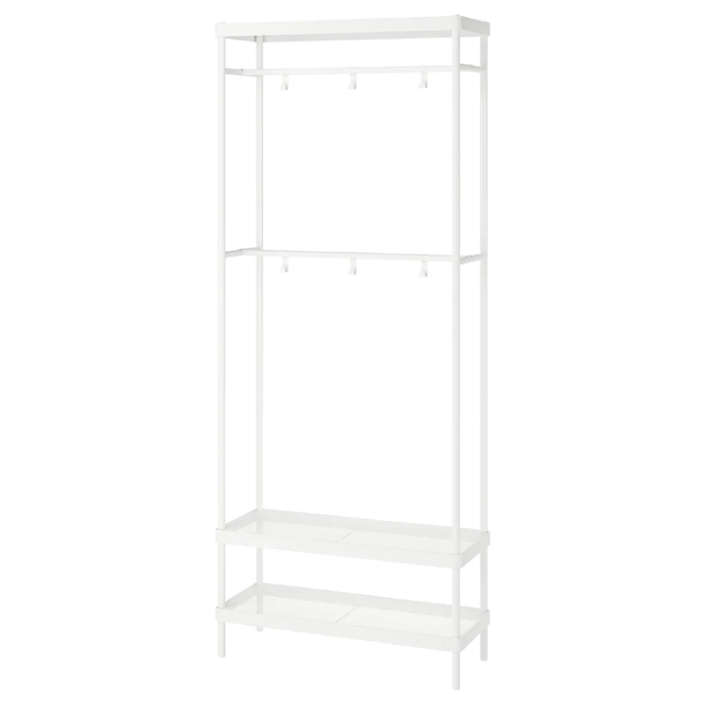 Coat rack with shoe storage unit