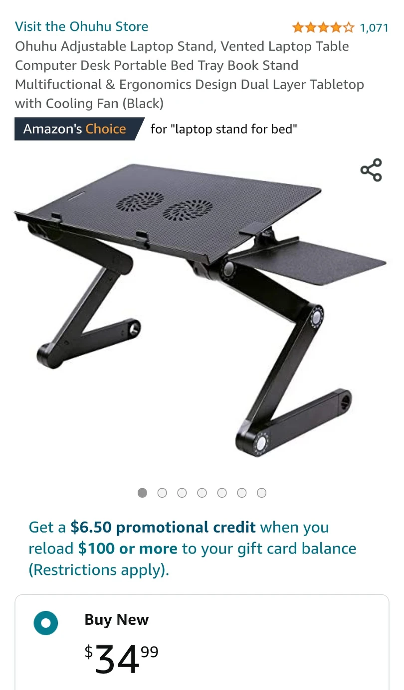 Adjustable laptop stand with cooling fan