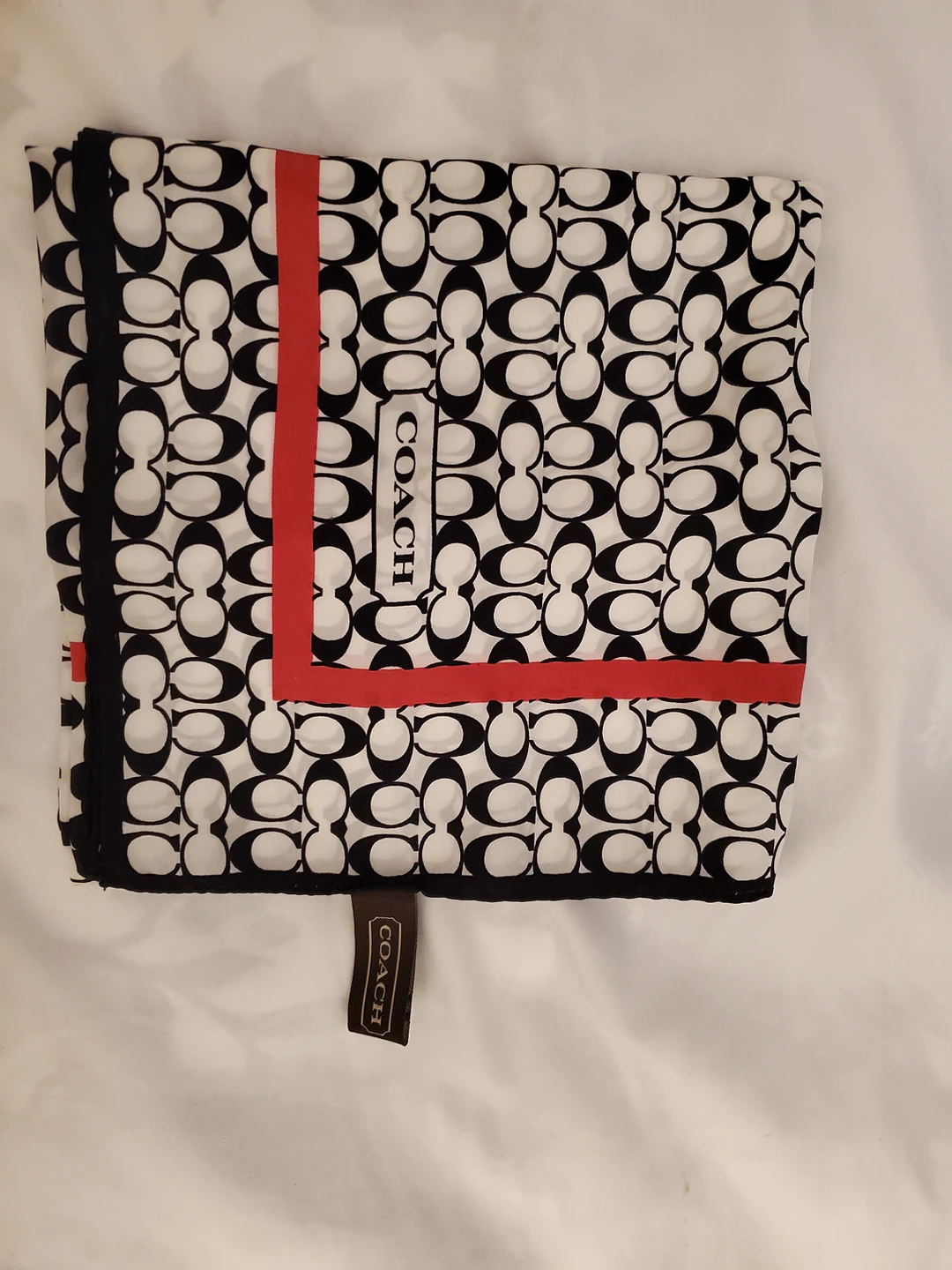 SALE - Coach 100% Monogram Silk Scarf