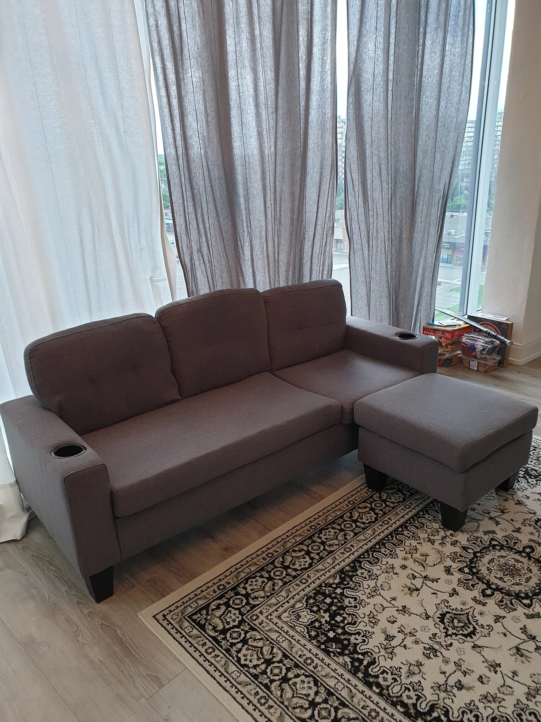 sofa 3 seater with Ottoman. Moving sale