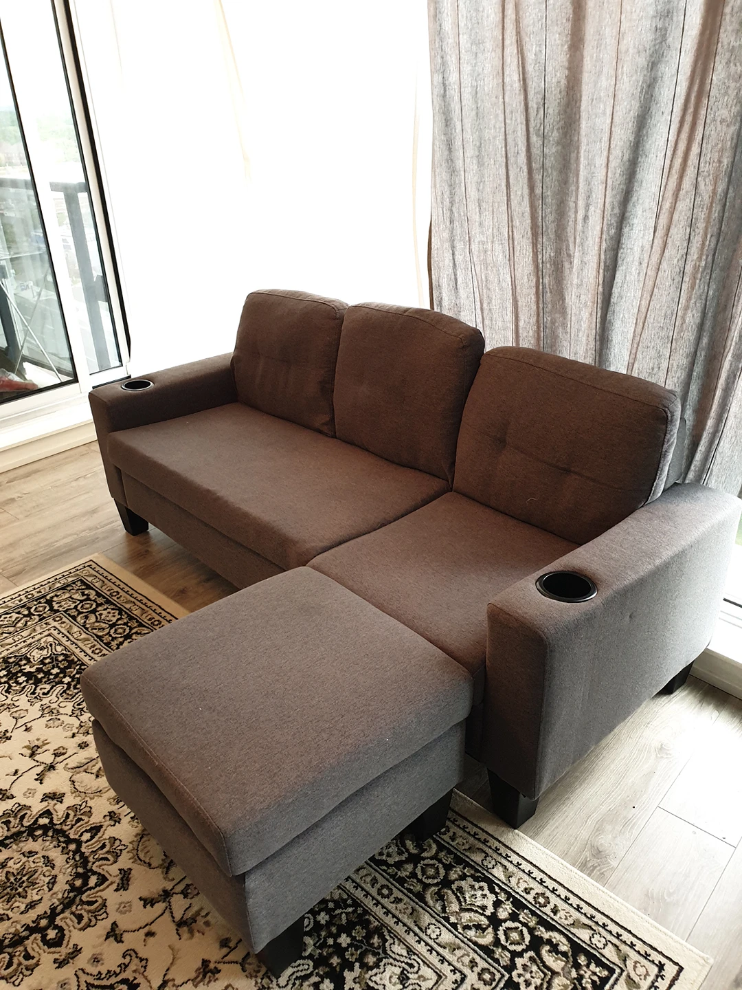 sofa 3 seater with Ottoman. Moving sale - photo 2