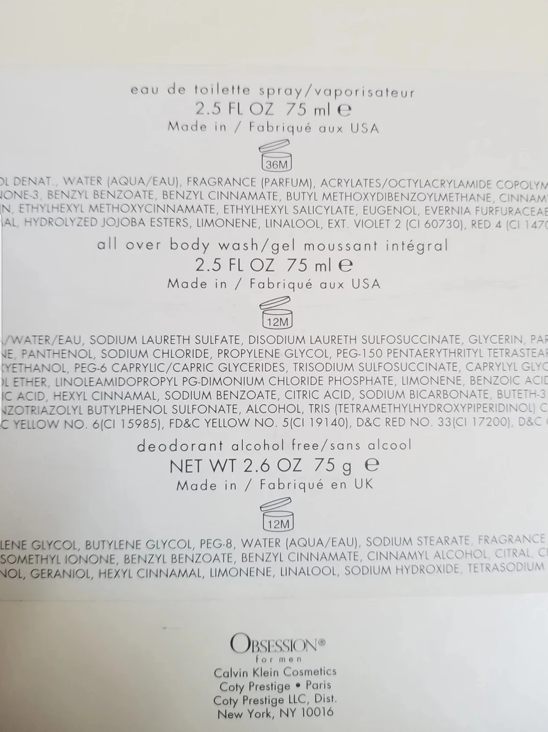 Calvin Klein Obsession for men Gift Set image indicator(3)