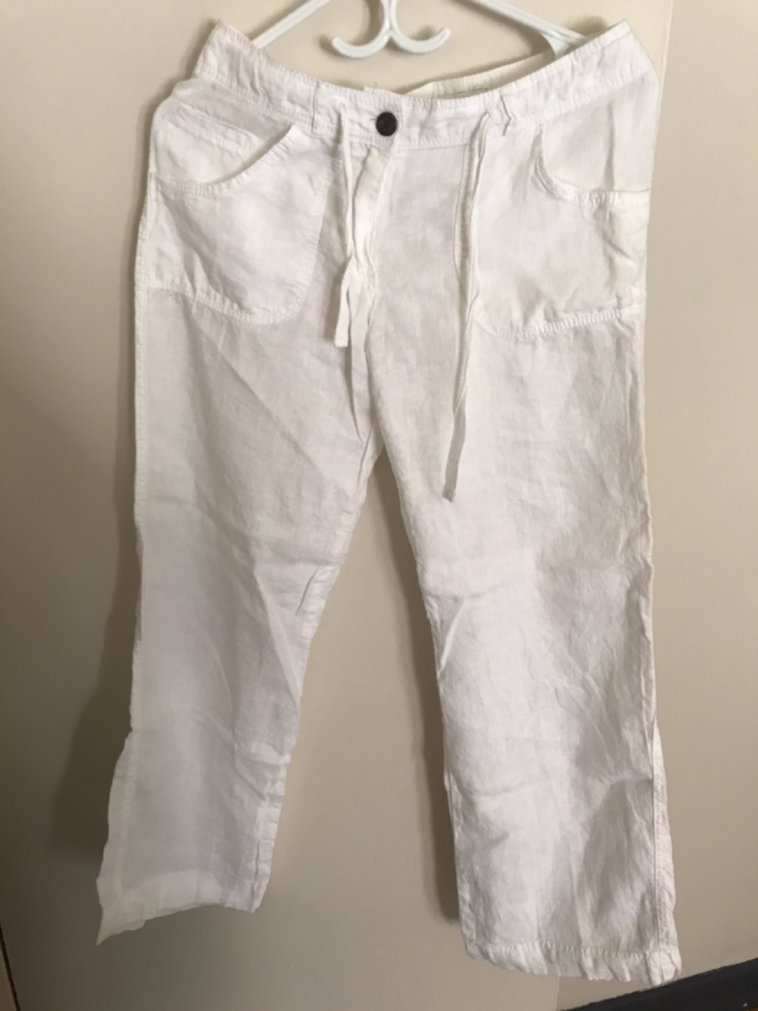 Brand new white linen trouser