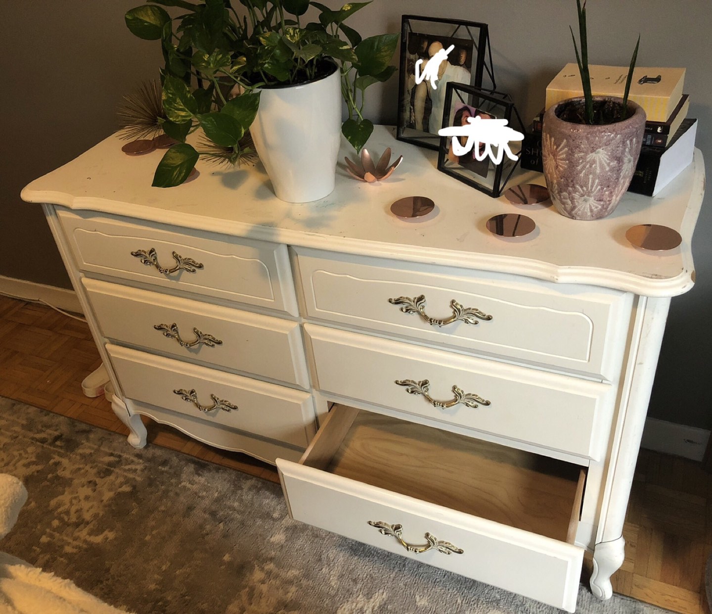 Vintage solid wood dresser