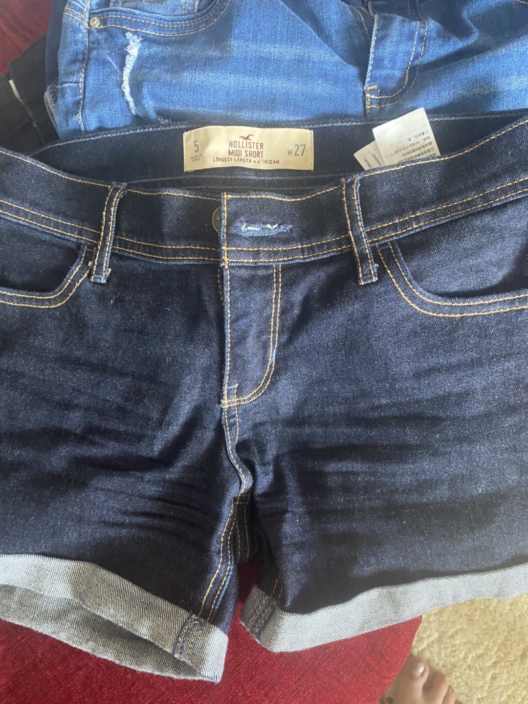 Denim short shorts image indicator(3)