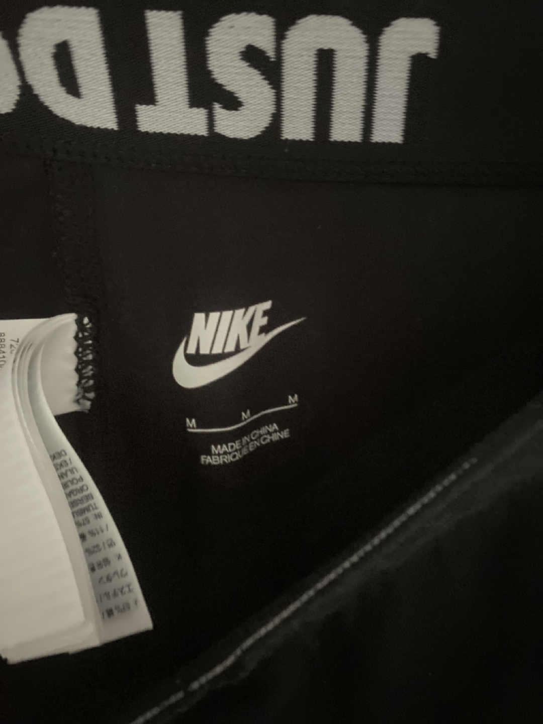Nike cotton black leggings size medium image indicator(5)