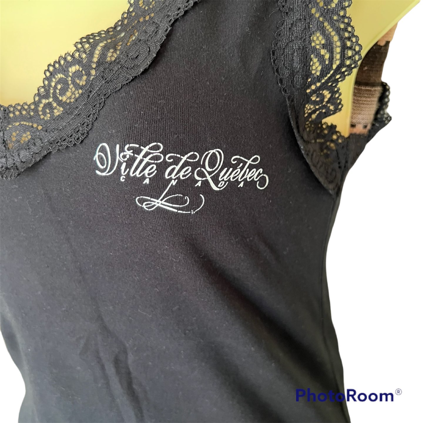 Impressions black lace lined Top size large - photo 3