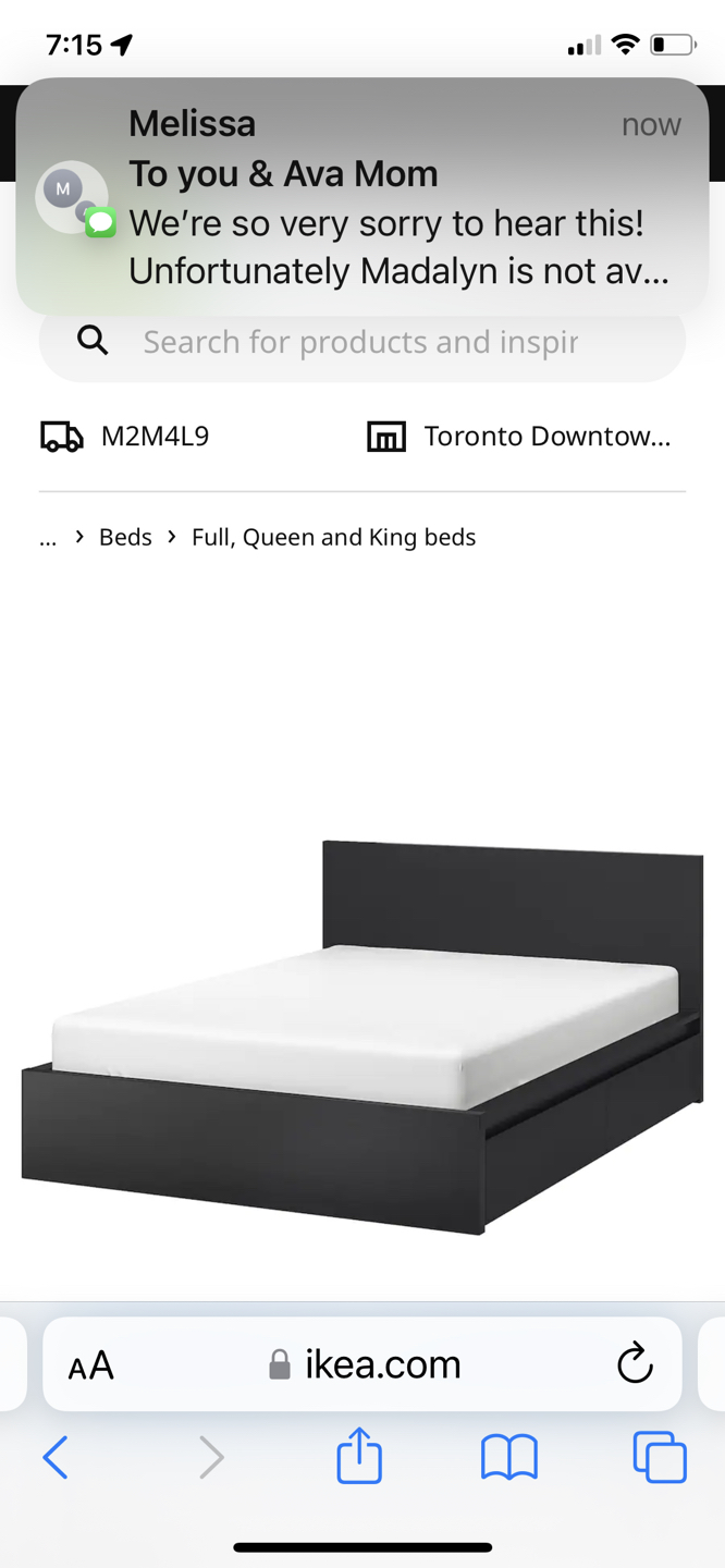 IKEA queen bed with 4 storage drawers. Last day to sell July 17 thumbnail