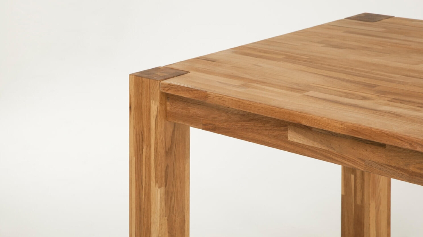 EQ3 solid oak harvest dining table - photo 3