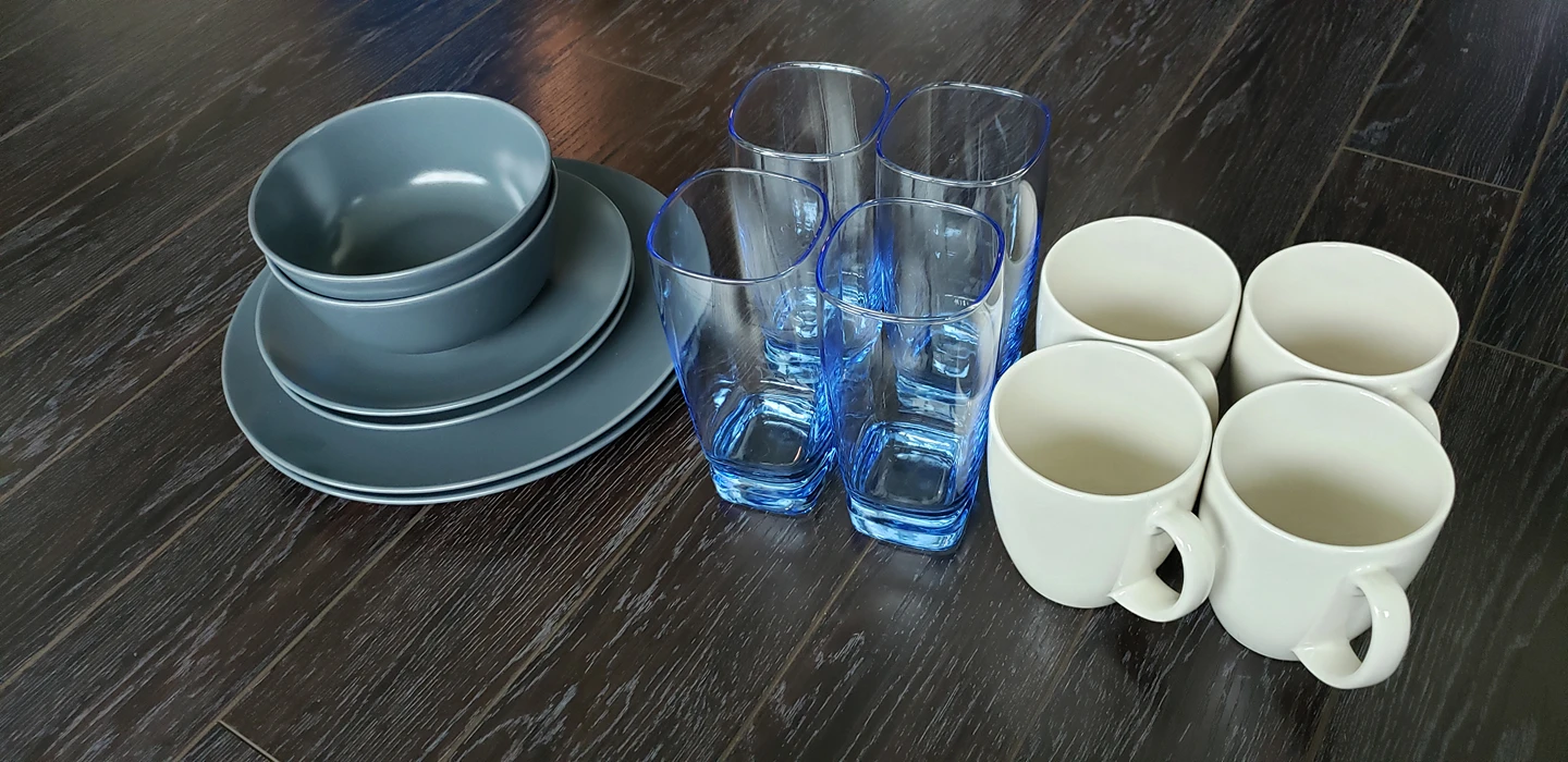 Bowls + plates + cups + glasses