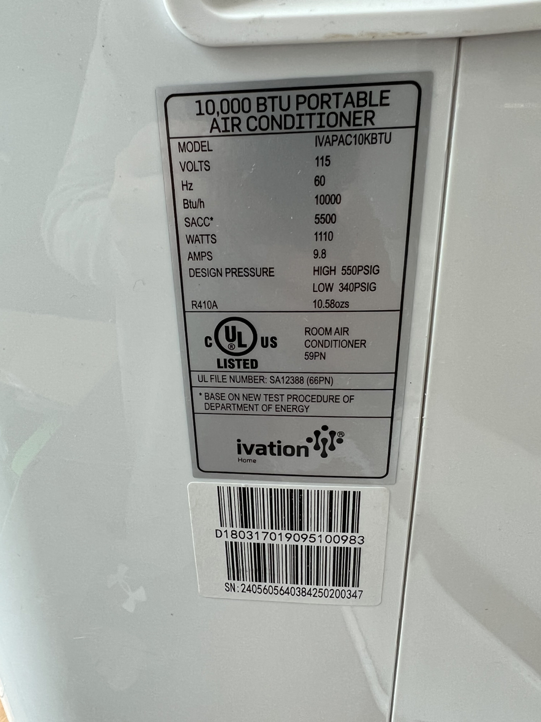 Ivation home AC - photo 4
