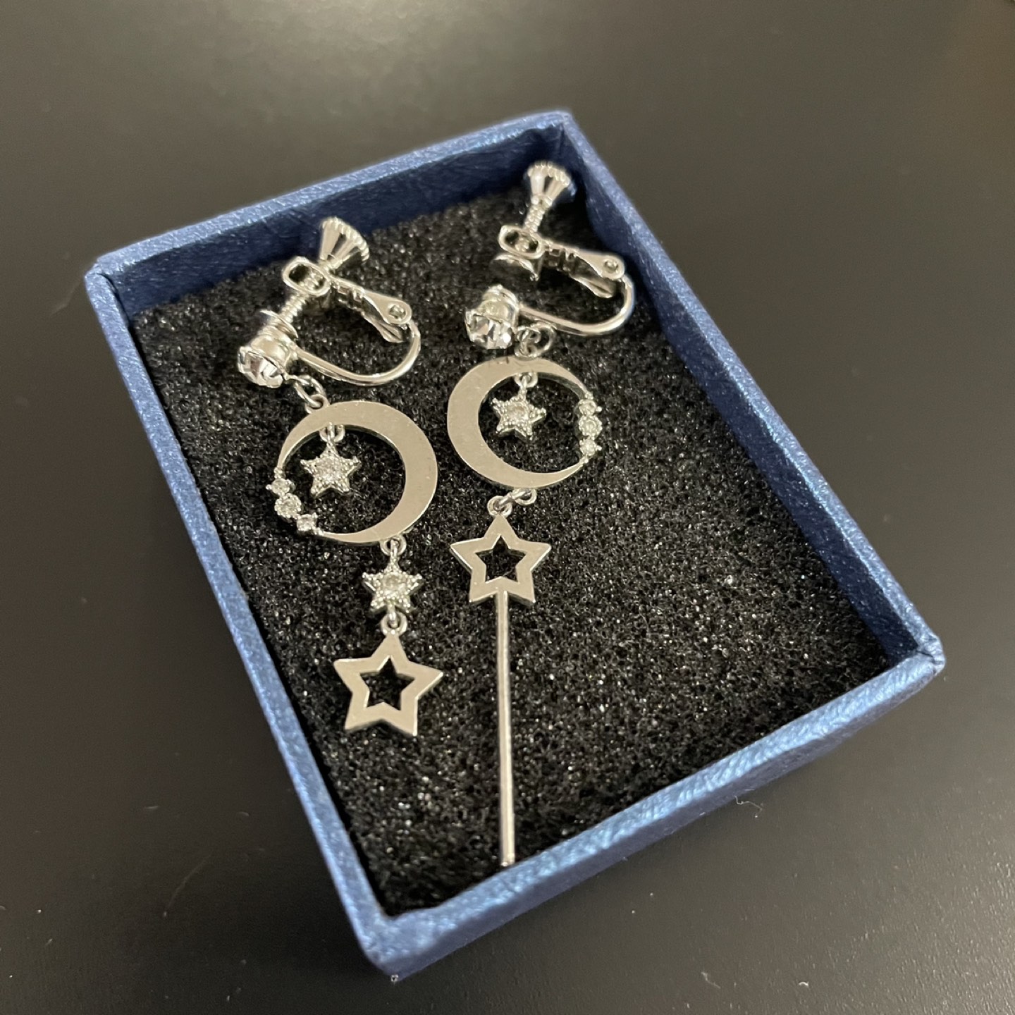 Crescent Moon non pierced earrings 🌙 thumbnail