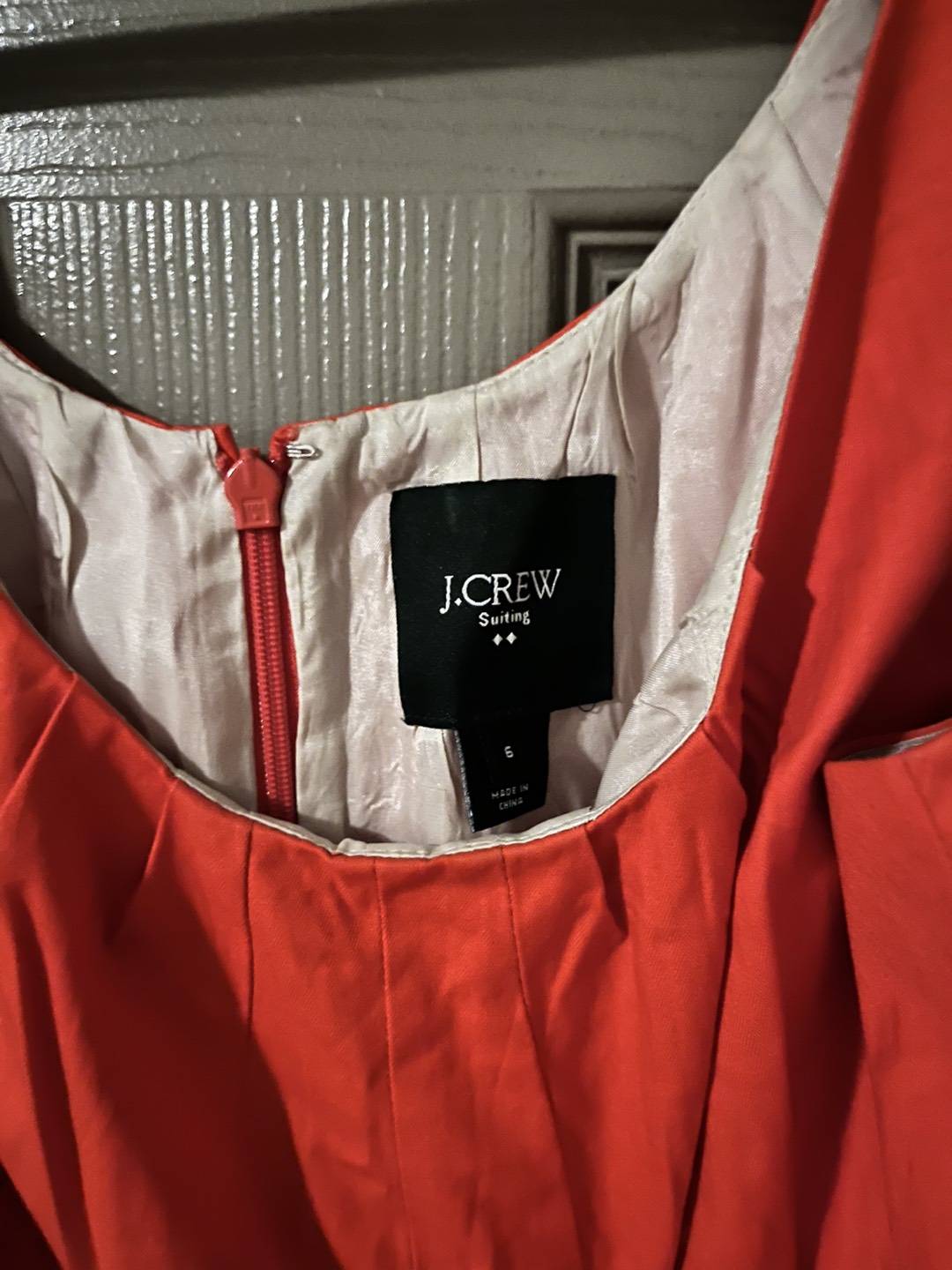 J Crew - bright red dress size 6 - photo 2
