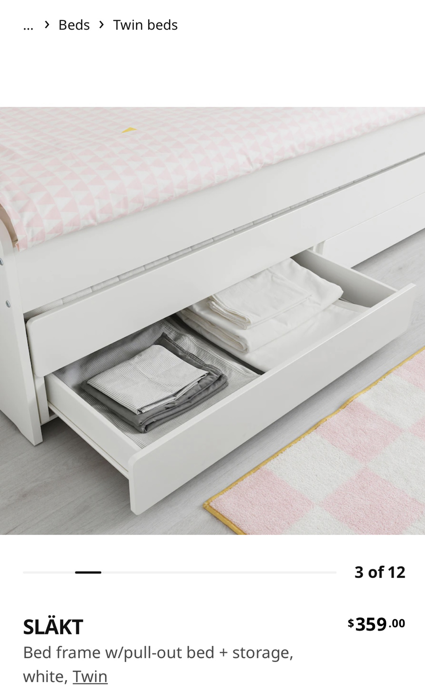 IKEA 2 beds+ 2 storage drawers - photo 3