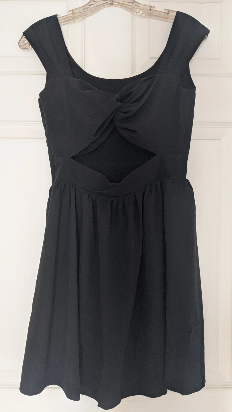 Black Dress with cutout back size medium image indicator(3)