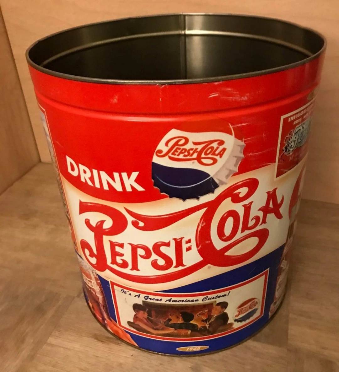 1993 PEPSI OLIVE TIN thumbnail