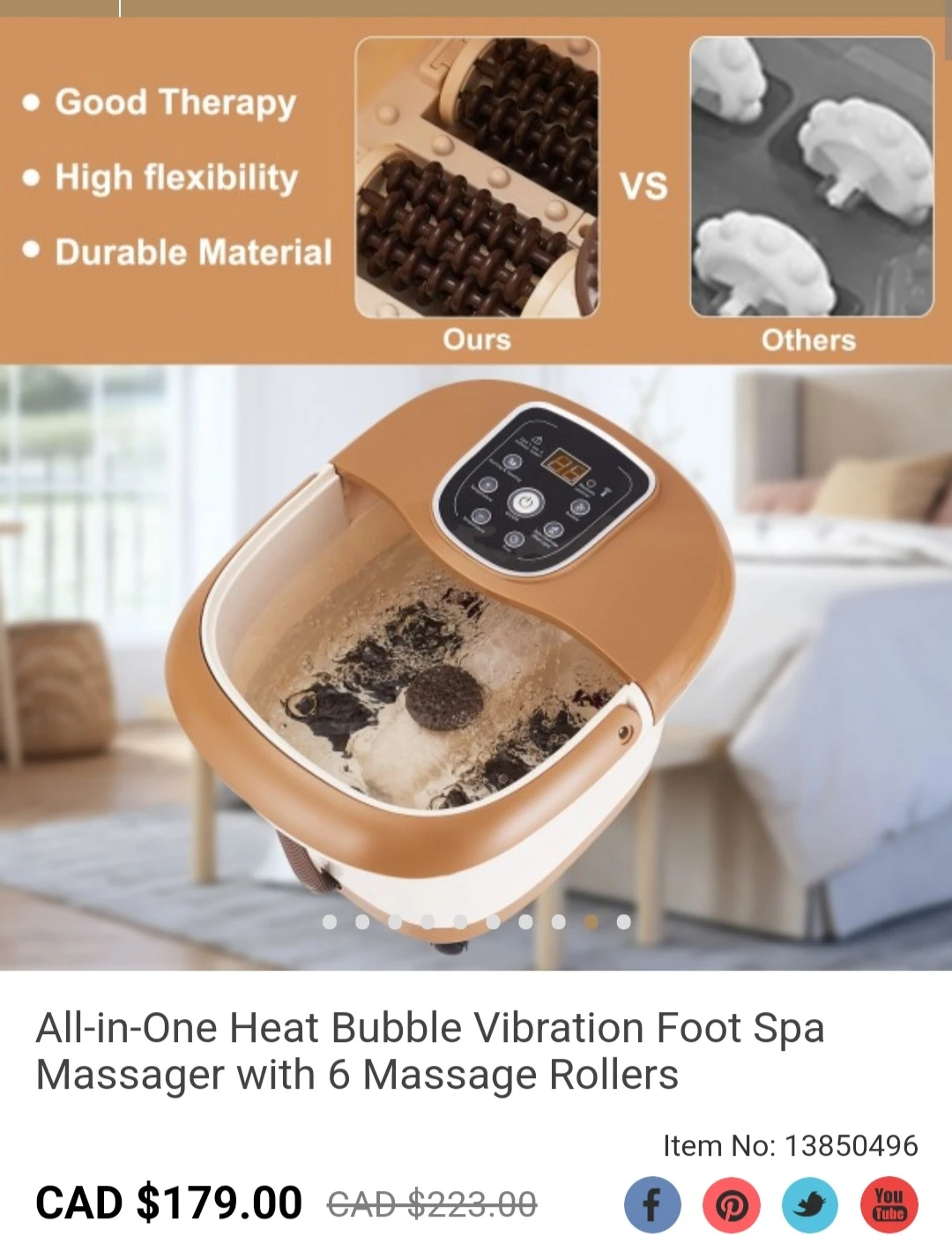 All-in-One Heat Bubble Vibration Foot Spa Massager image indicator(6)